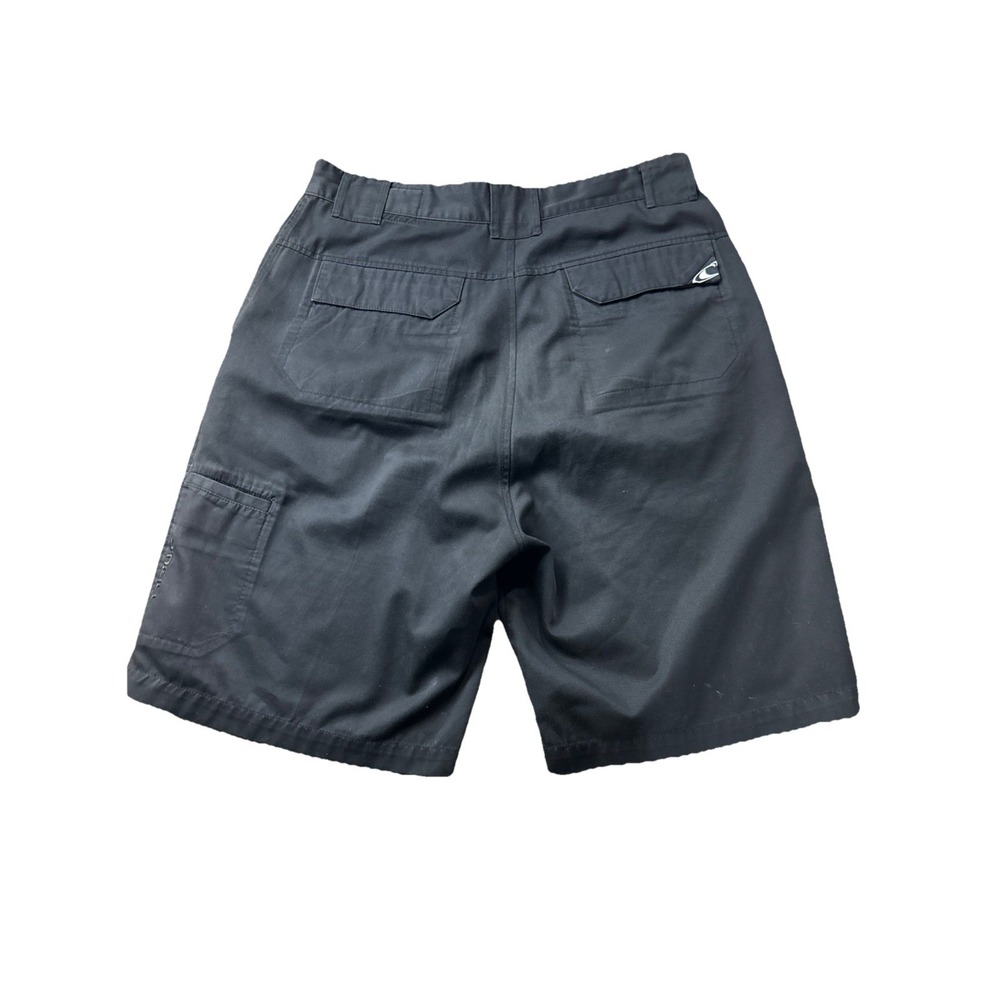 O'Neill Mens Americana Skateboarding Shorts 34 Black Cargo Cell Pocket 9" Inseam